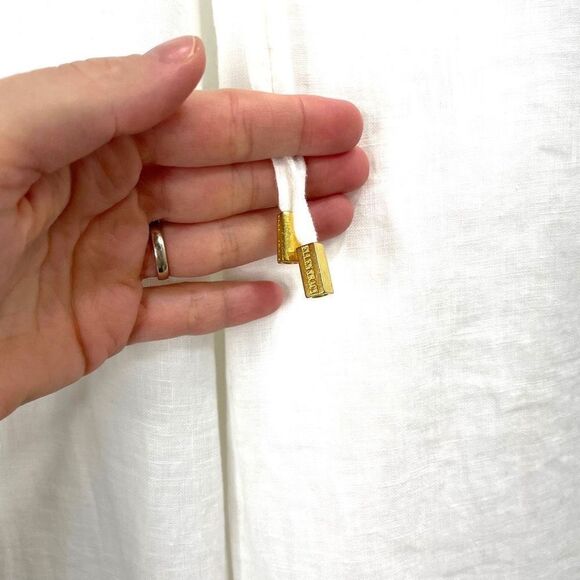 New Ellen Tracy 100% linen pull on pants Sz L white - Picture 4 of 8